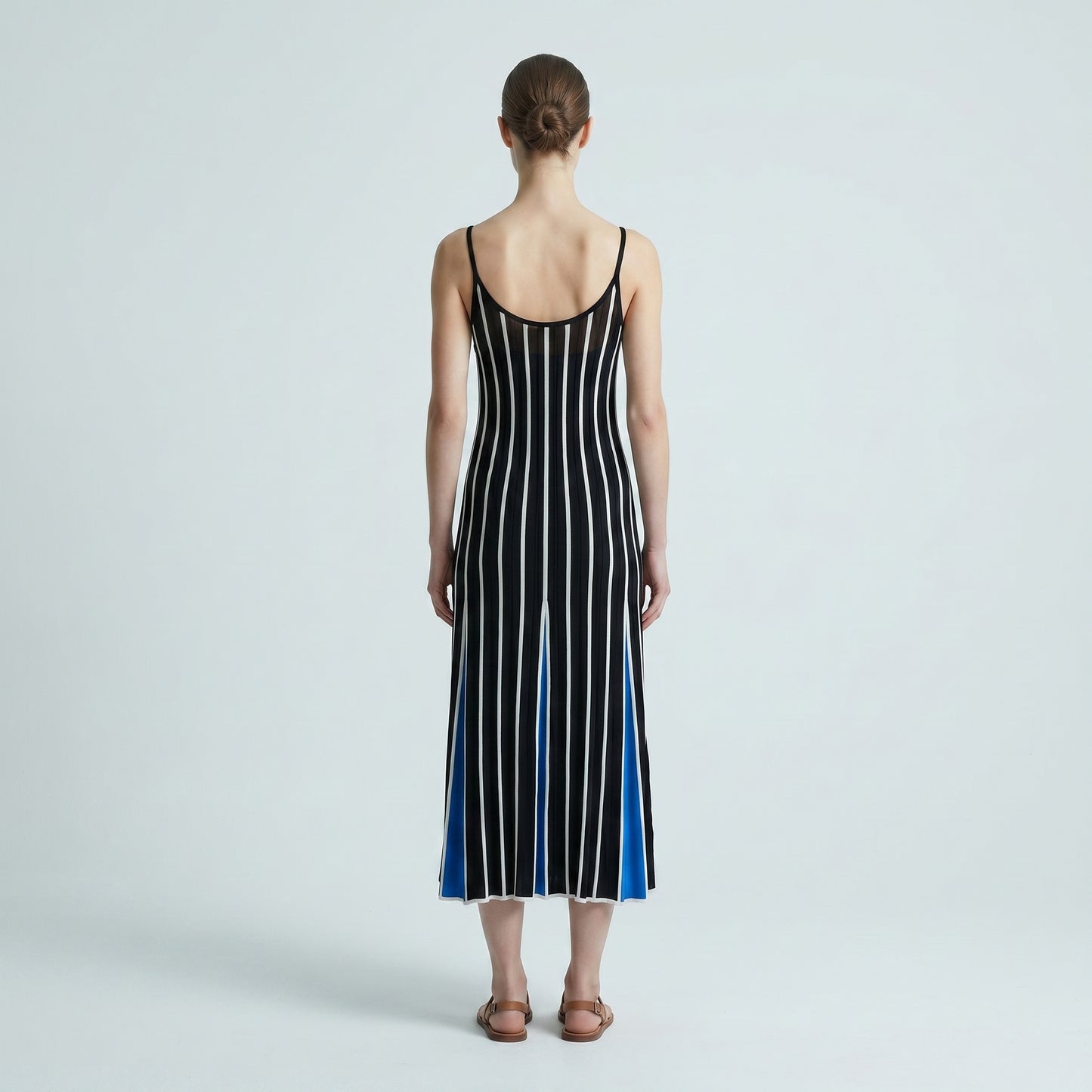 Striped Knit A-Line Dress