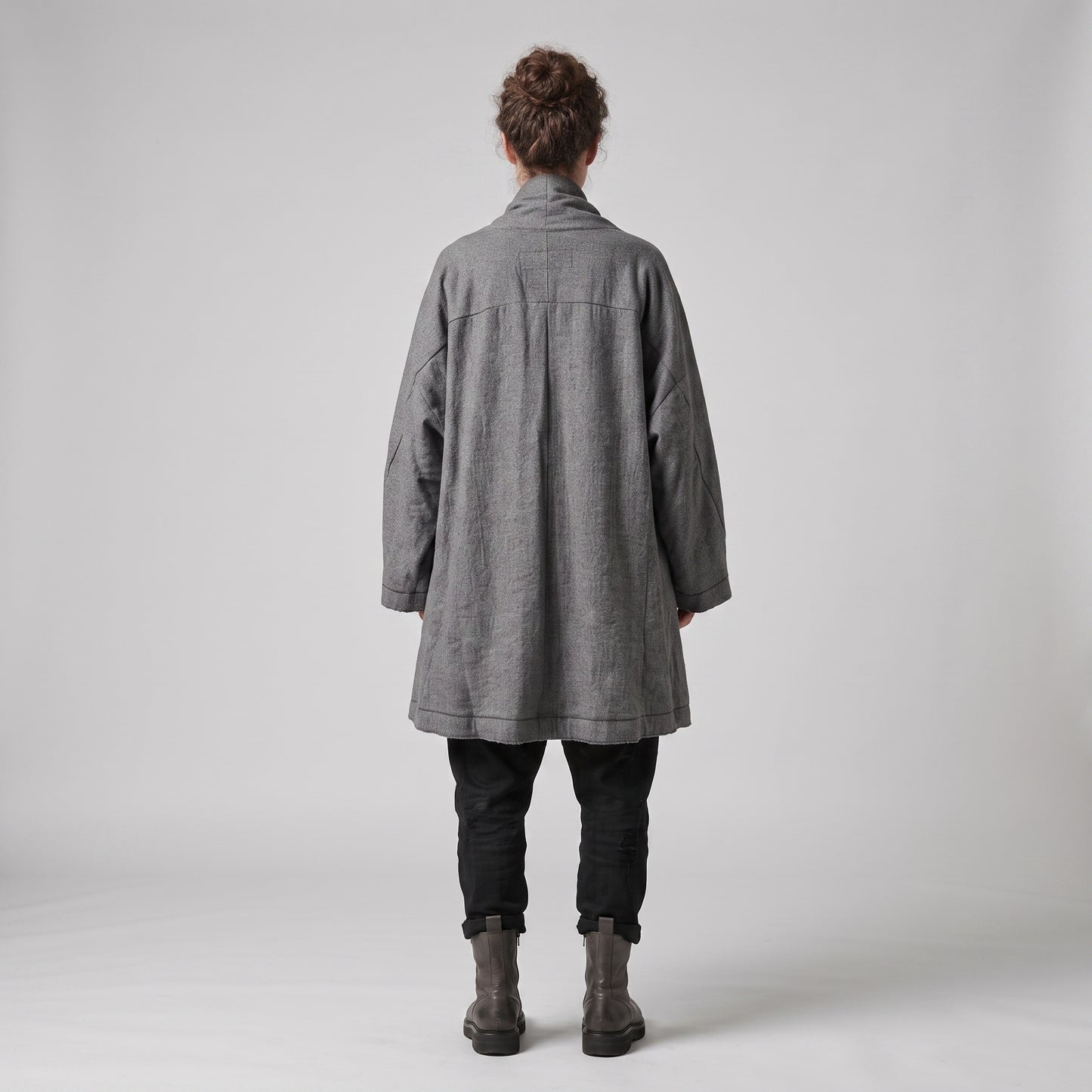 Textured Wool Shawl Collar Jacket