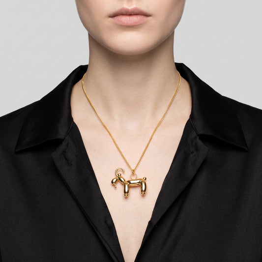 Gold Balloon Animal Pendant Necklace