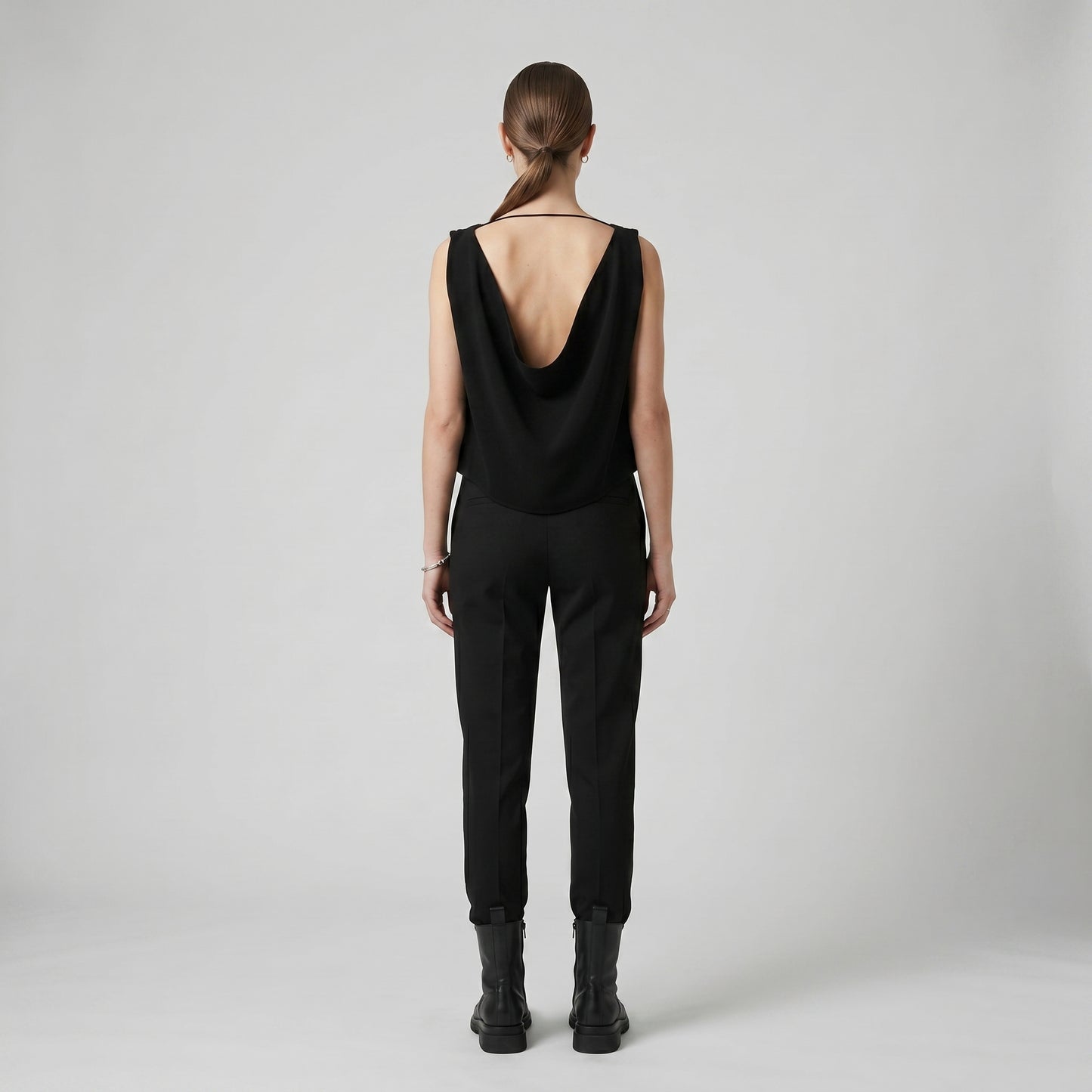 Beaded Drape Sleeveless Top