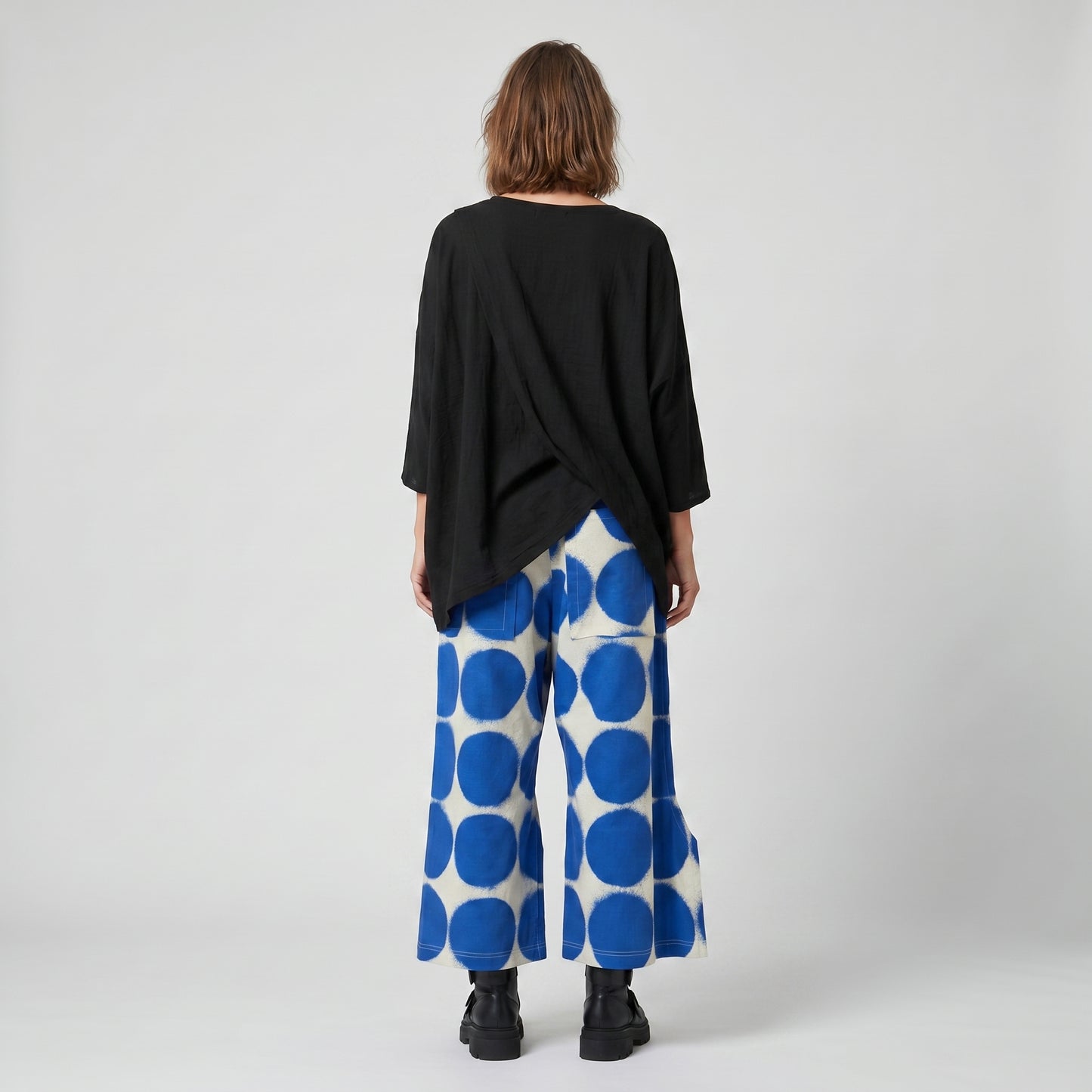 Bold Polka Dot Wide Trousers