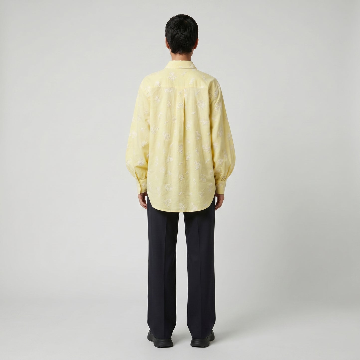 Embroidered Pastel Yellow Shirt