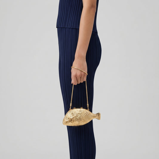 Fish Shaped Metallic Clutch
