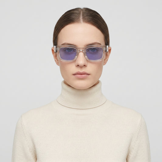 Translucent Square Blue Sunglasses