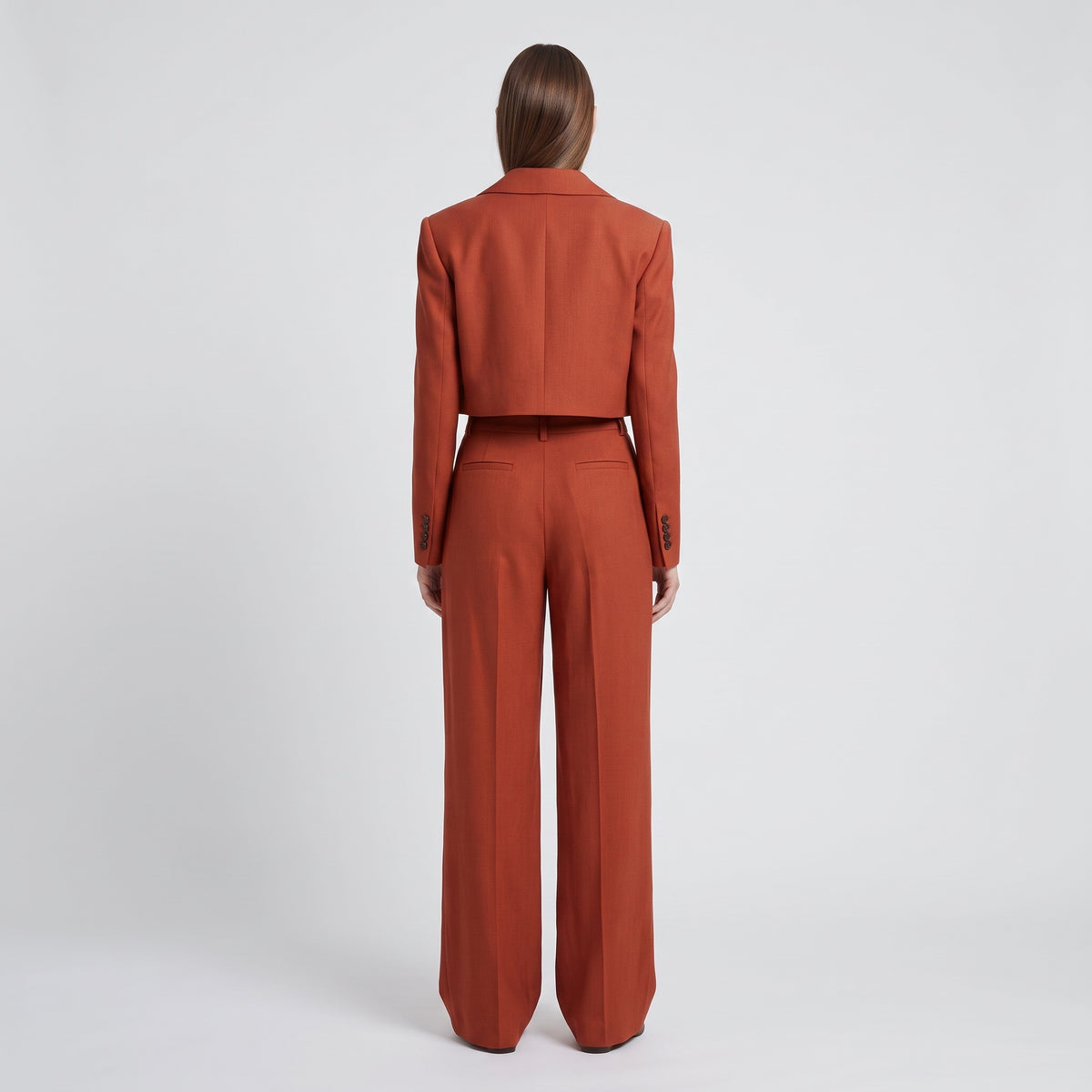 Tailored High-Rise Pleated Trousers
