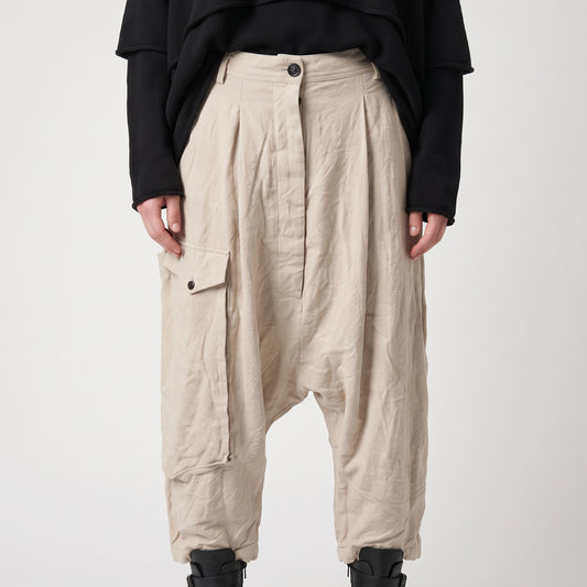 Relaxed Pleated Utility Trousers