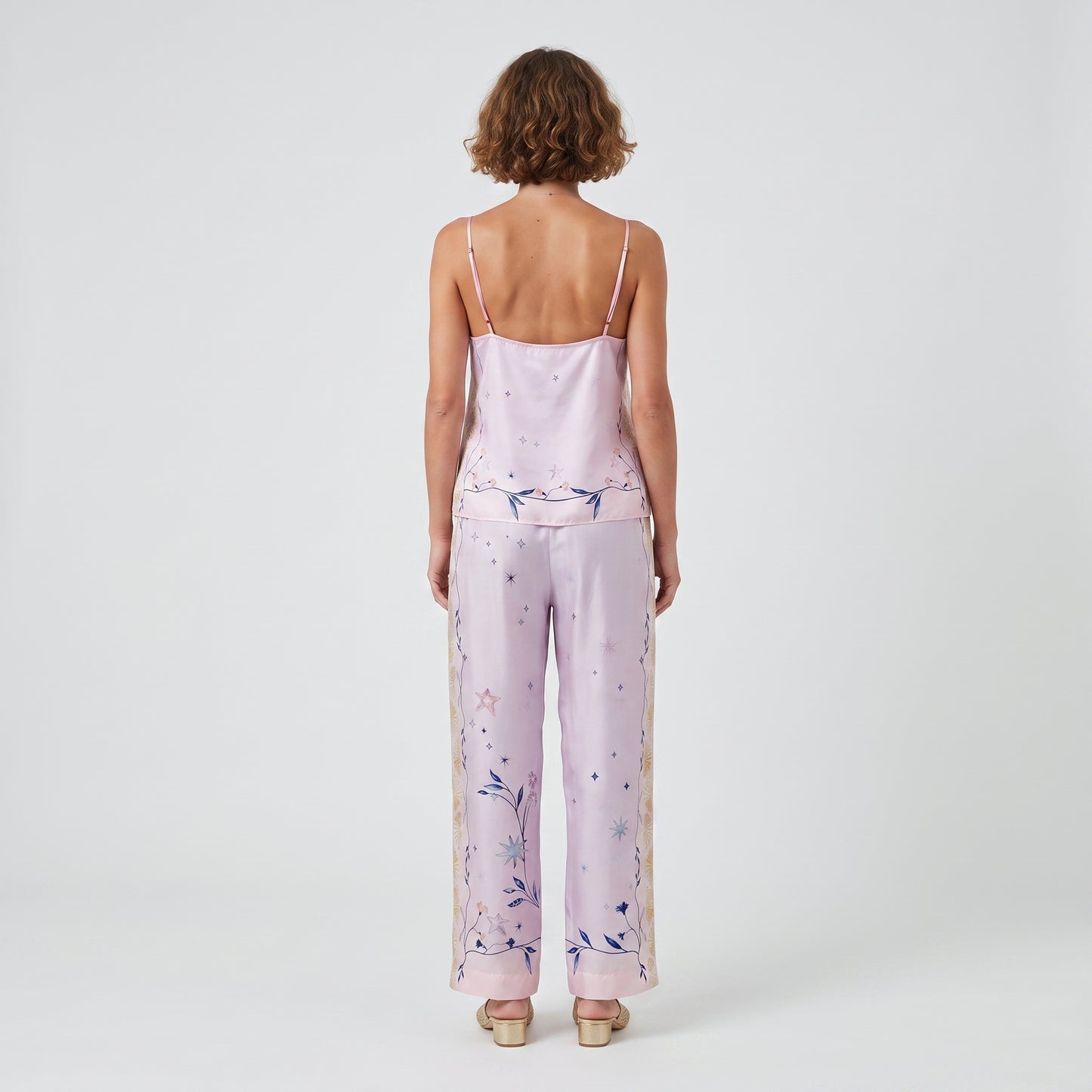 Celestial Print Silk Camisole