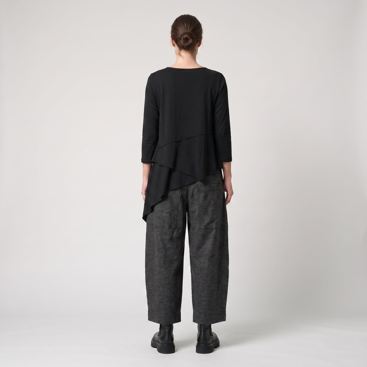 Textured Charcoal Tailored Trousers