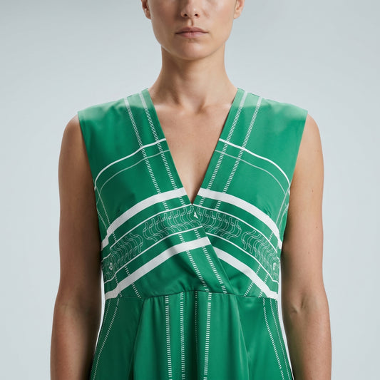 Graphic Print V-Neck Dress