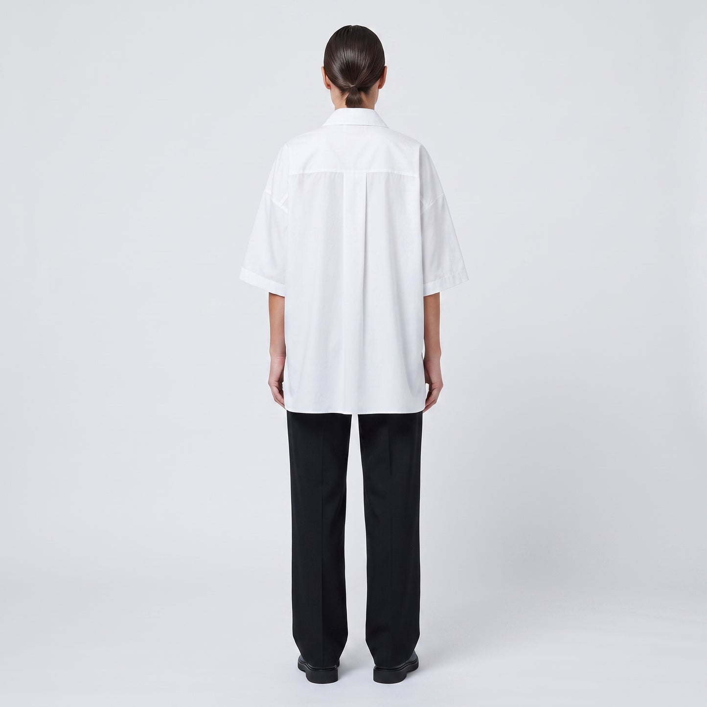 Oversized Pointed Collar Shirt