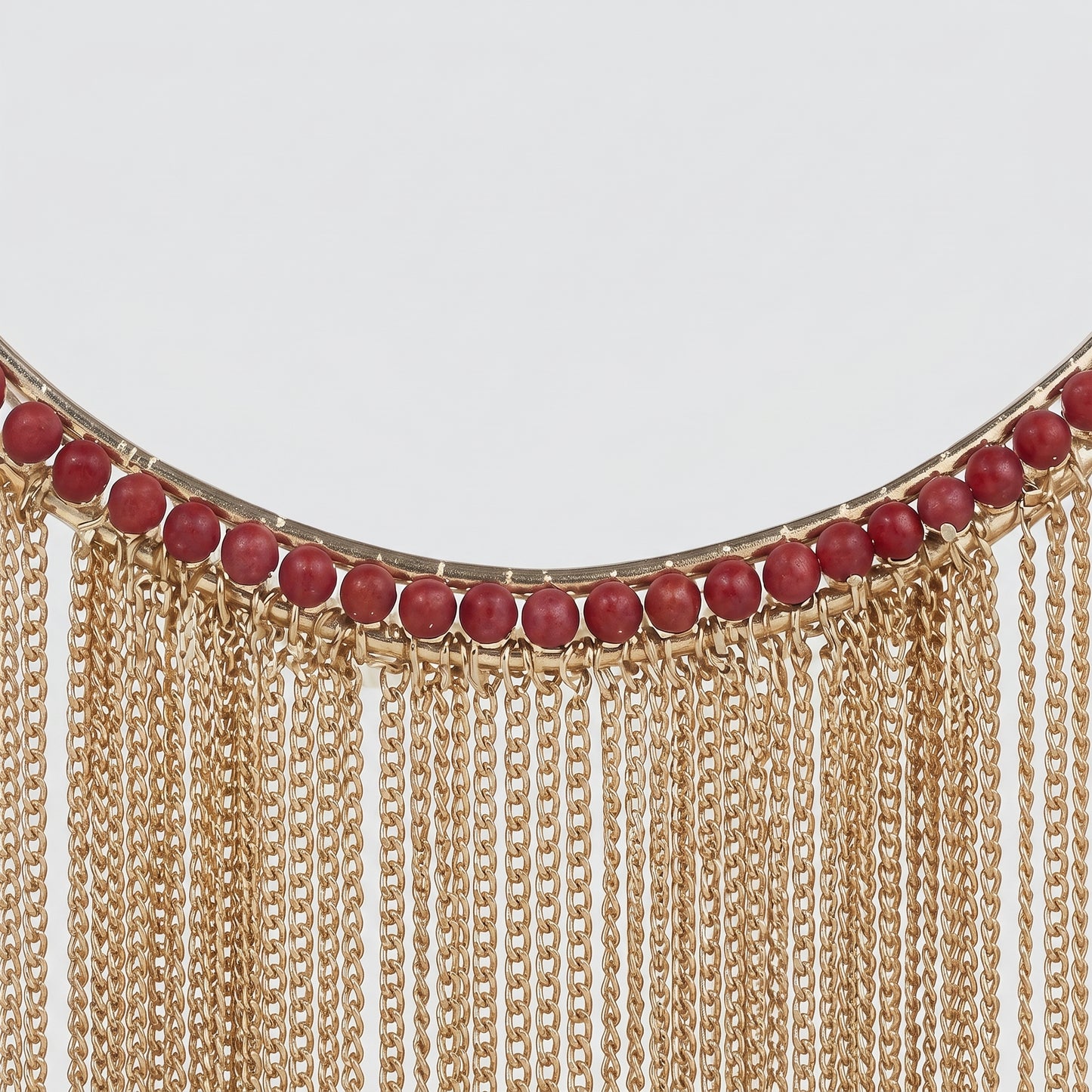 Cascading Gold Chain Statement Necklace