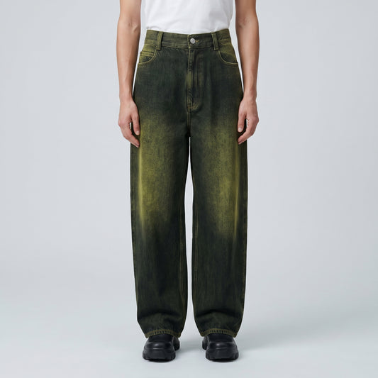 Acid Wash Wide Leg Jeans