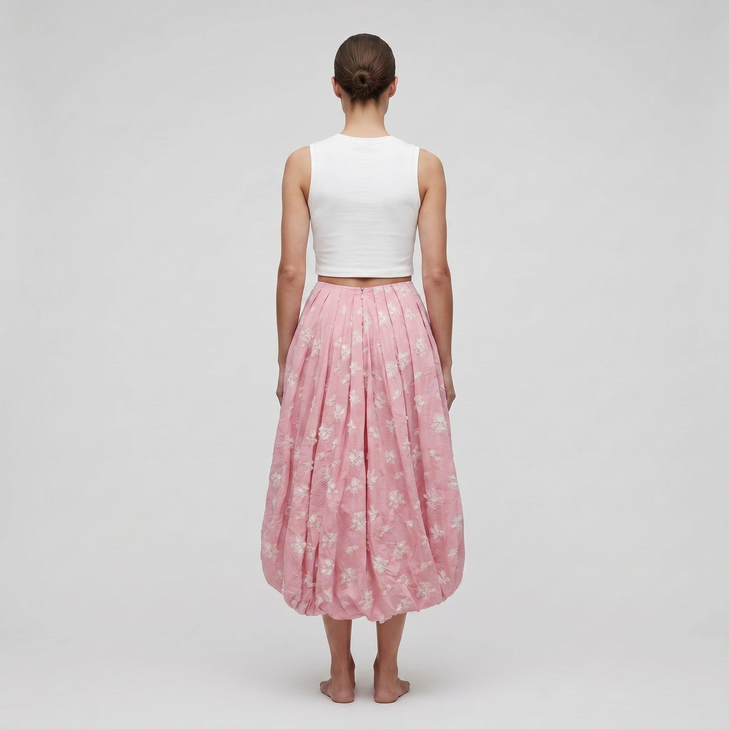 Floral Embroidered Bubble Skirt