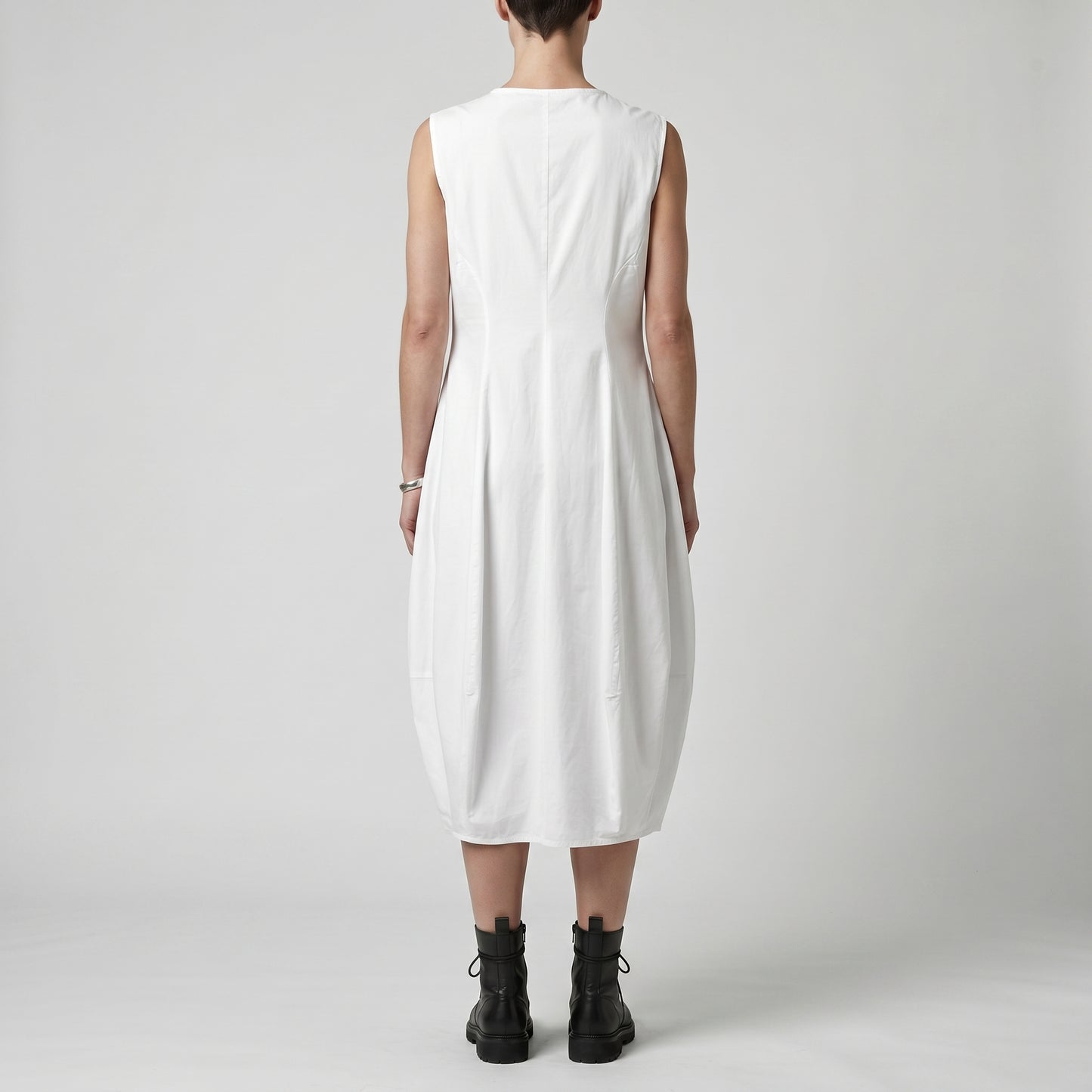 Minimalist Sleeveless White Dress