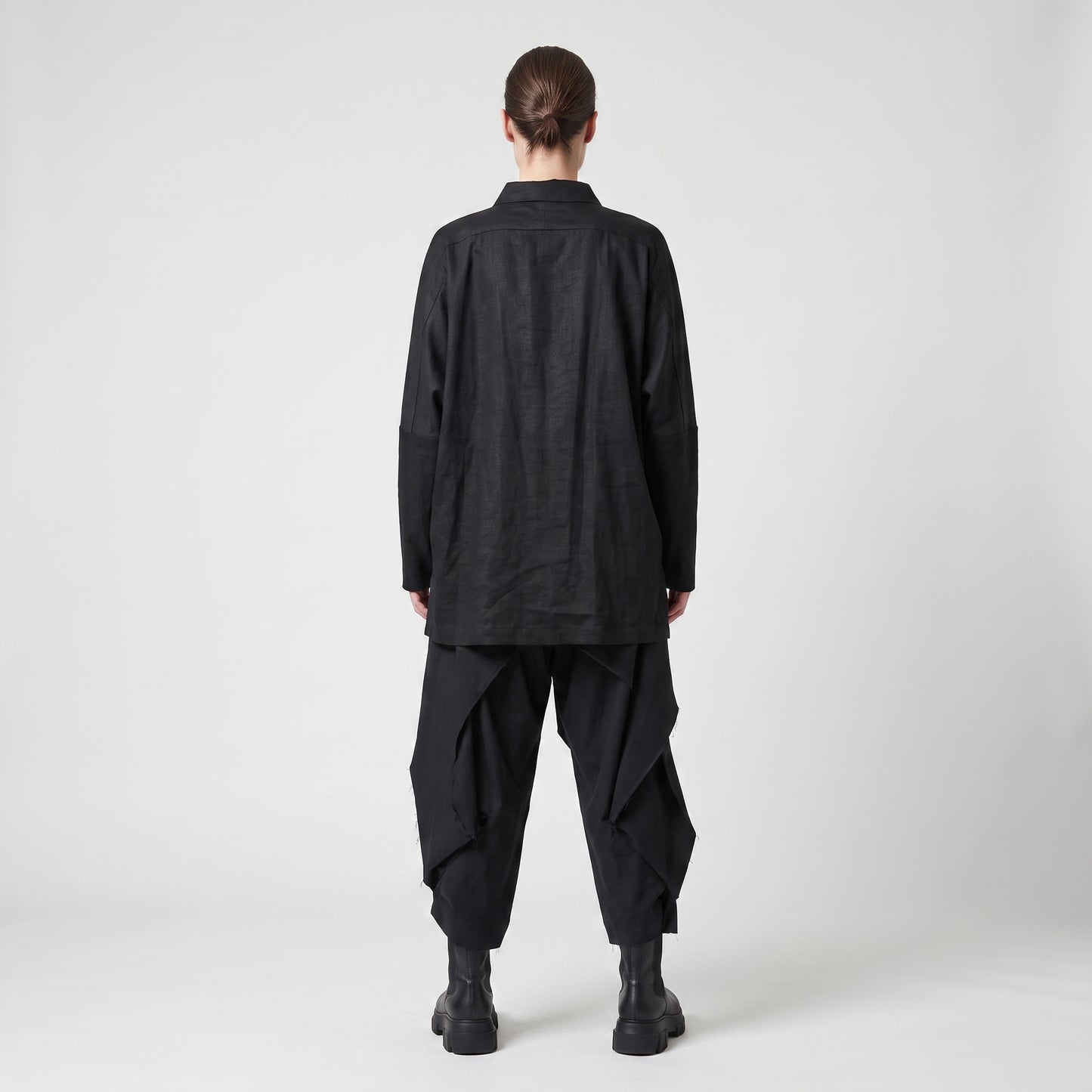 Relaxed Oversized Black Shirt