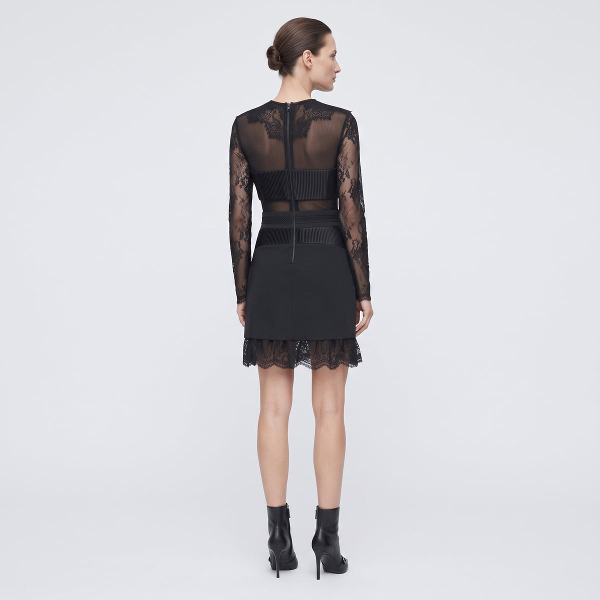 Elegant Black Lace Mini Dress