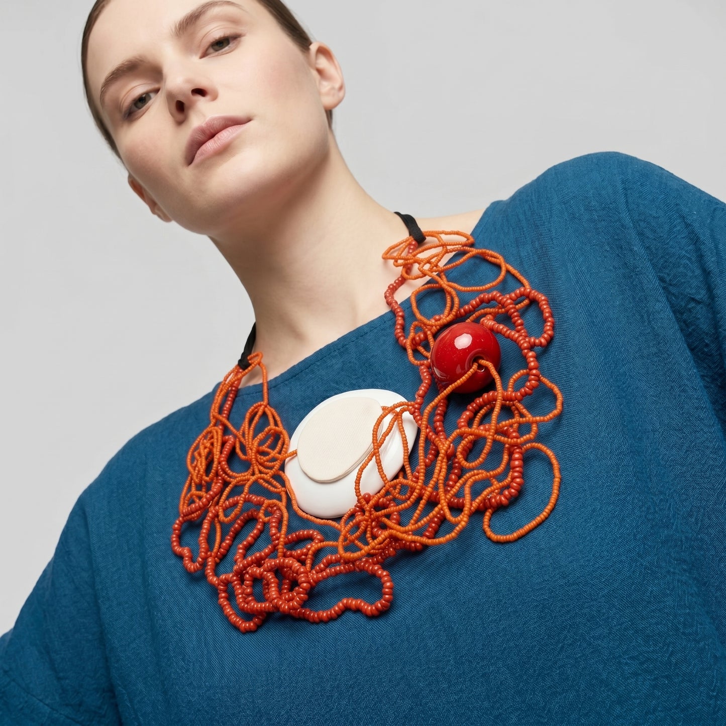 Artisan Beaded Statement Necklace