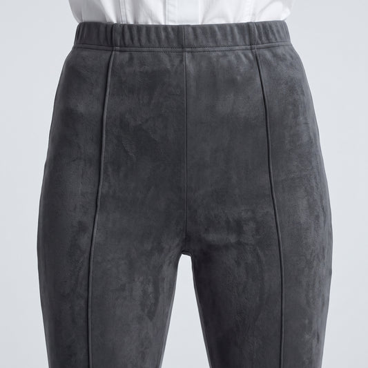 Suede Split Hem Leggings