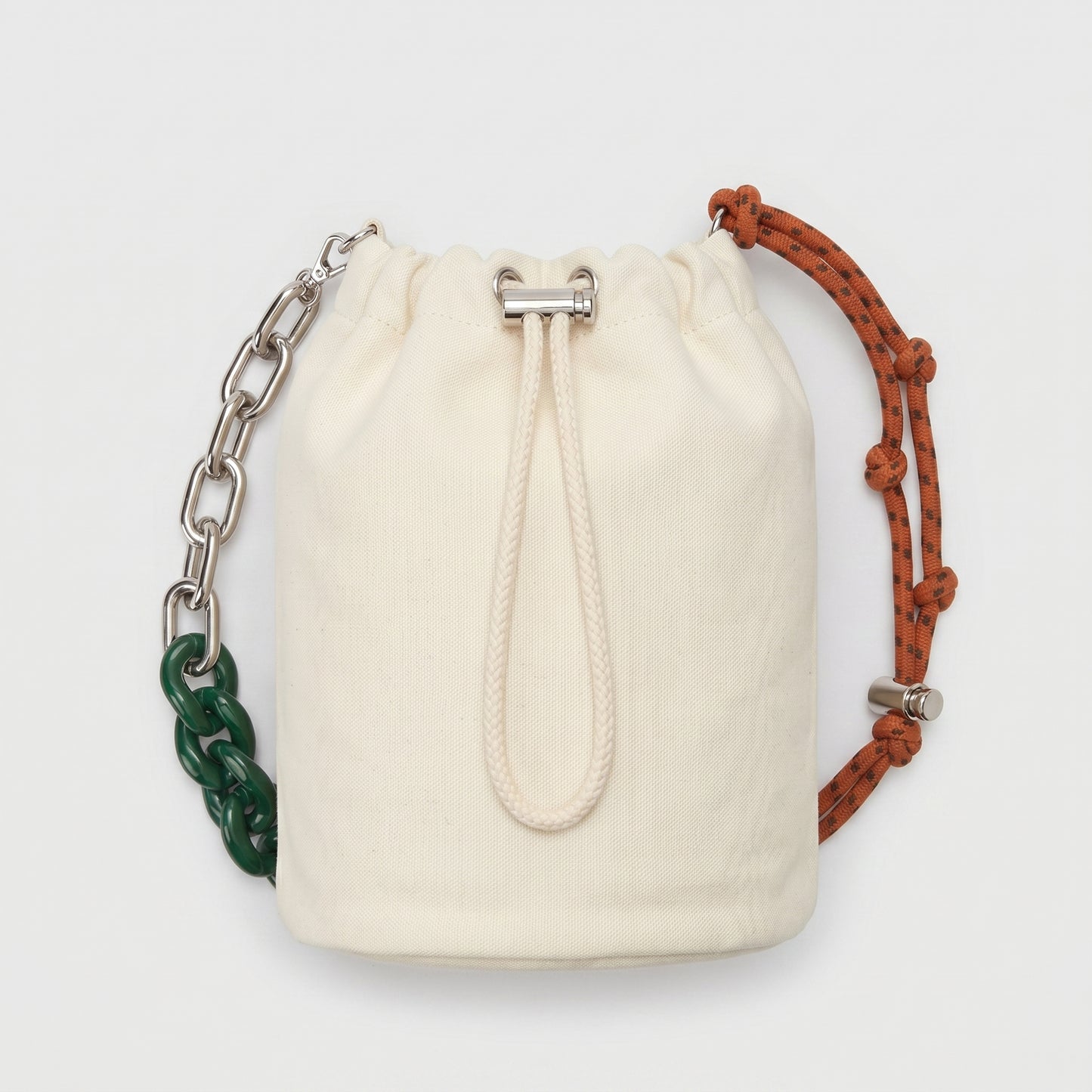 Canvas Drawstring Bucket Bag