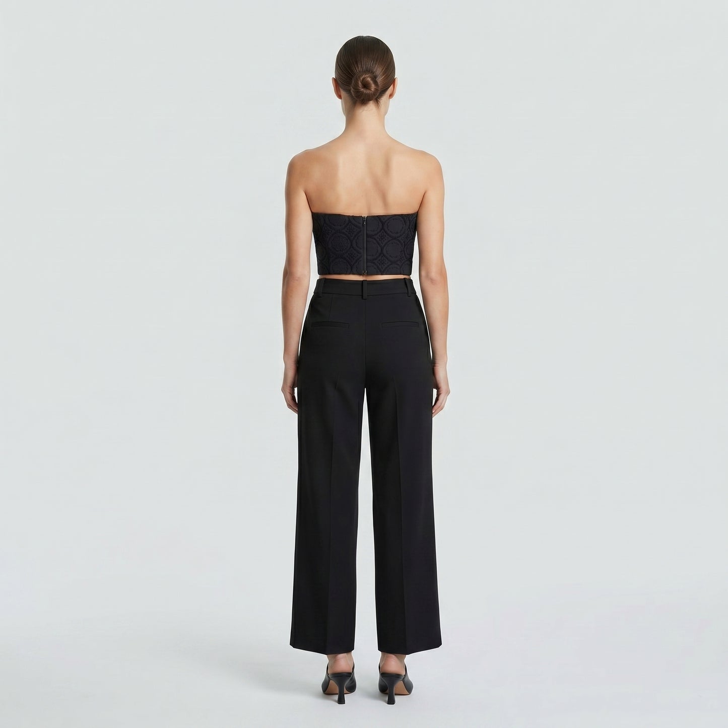 Structured Jacquard Corset Top