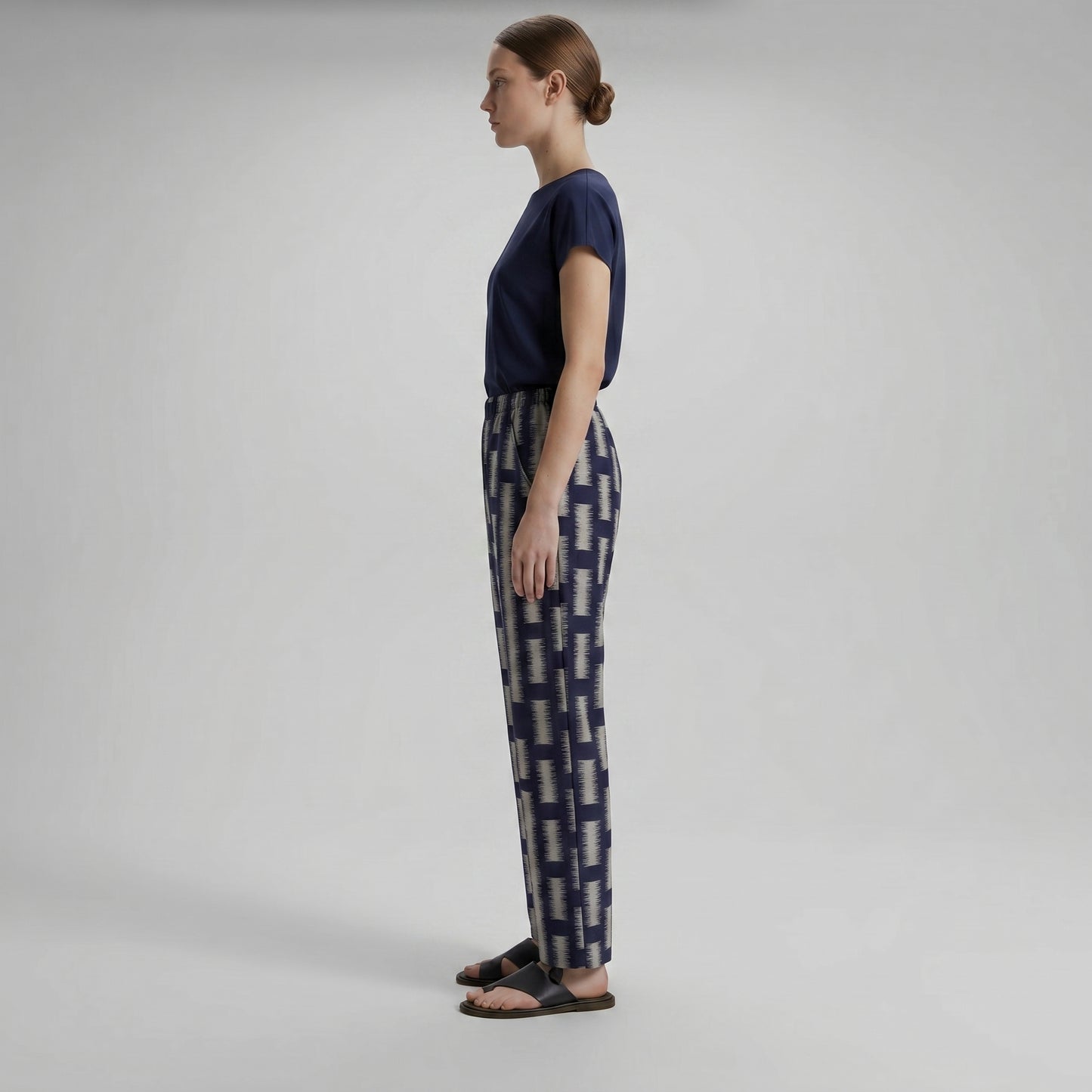 Abstract Print Tapered Trousers