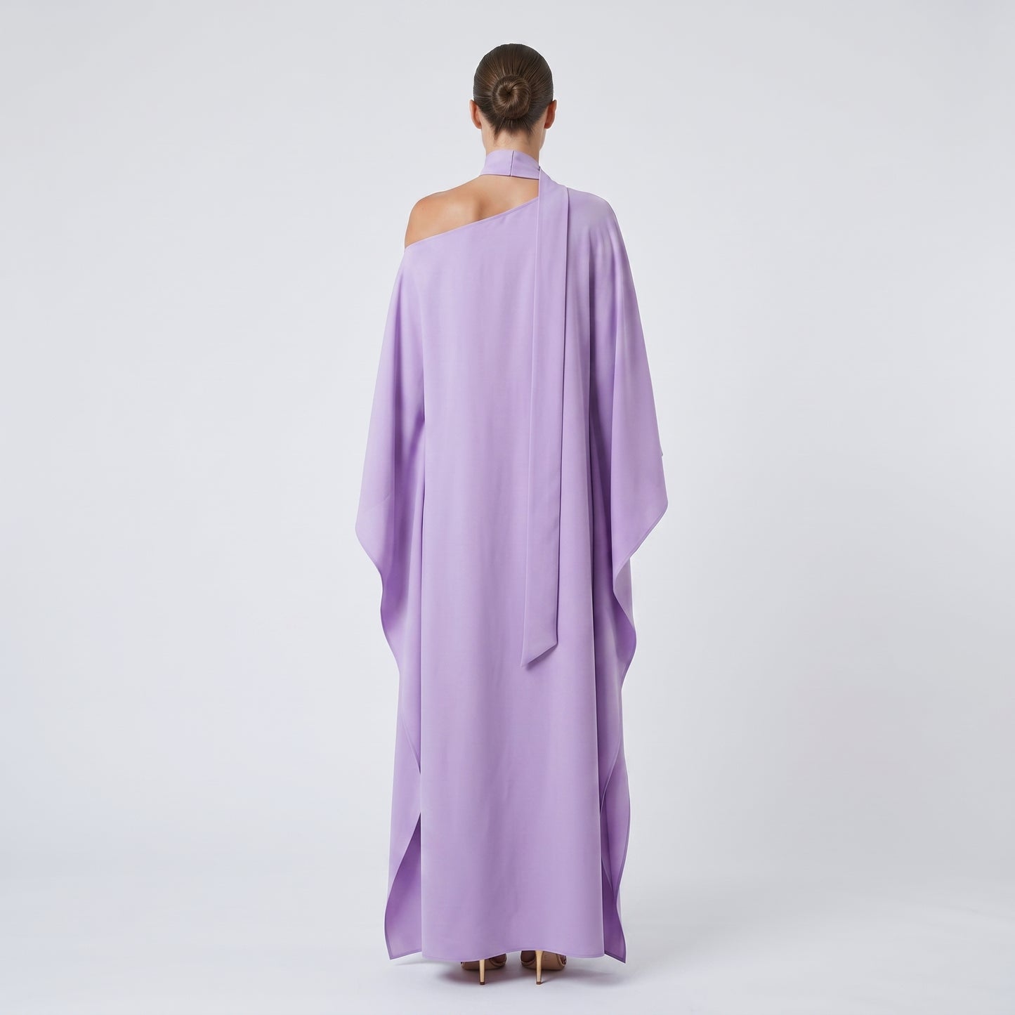 Asymmetric Draped Kaftan Dress