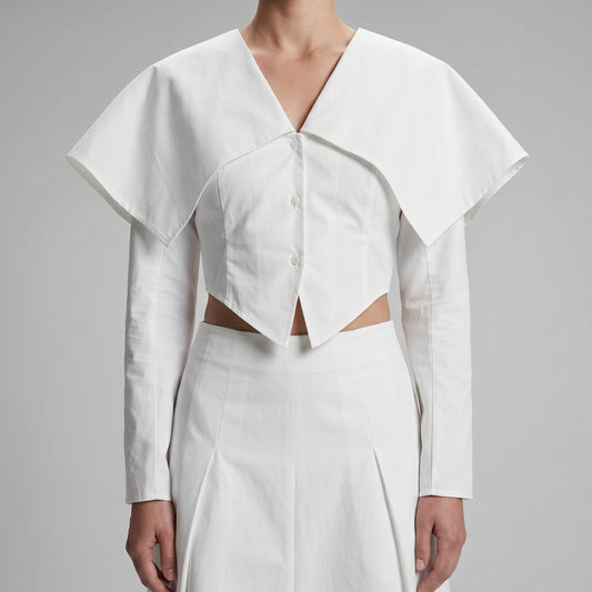 Architectural Collared Cotton Shirt