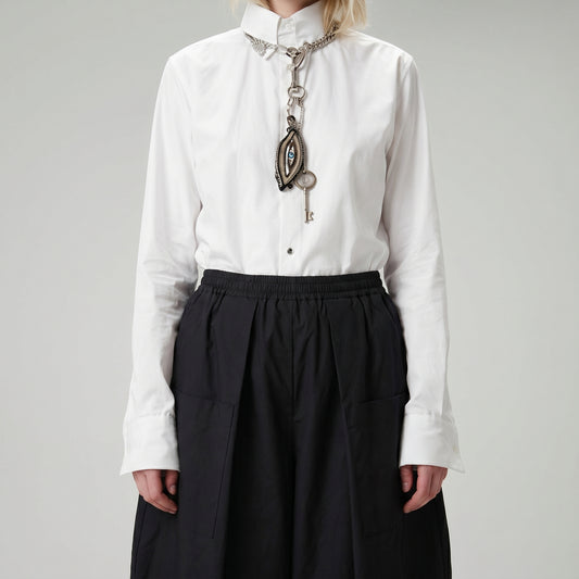 Black Balloon Pleated Trousers