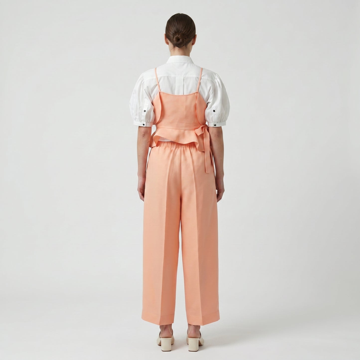 Elastic Waist Wide Leg Trousers