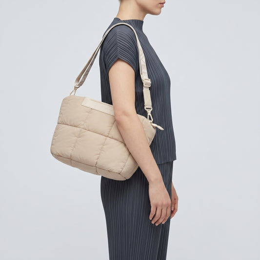 Quilted Puffer Clutch Pouch