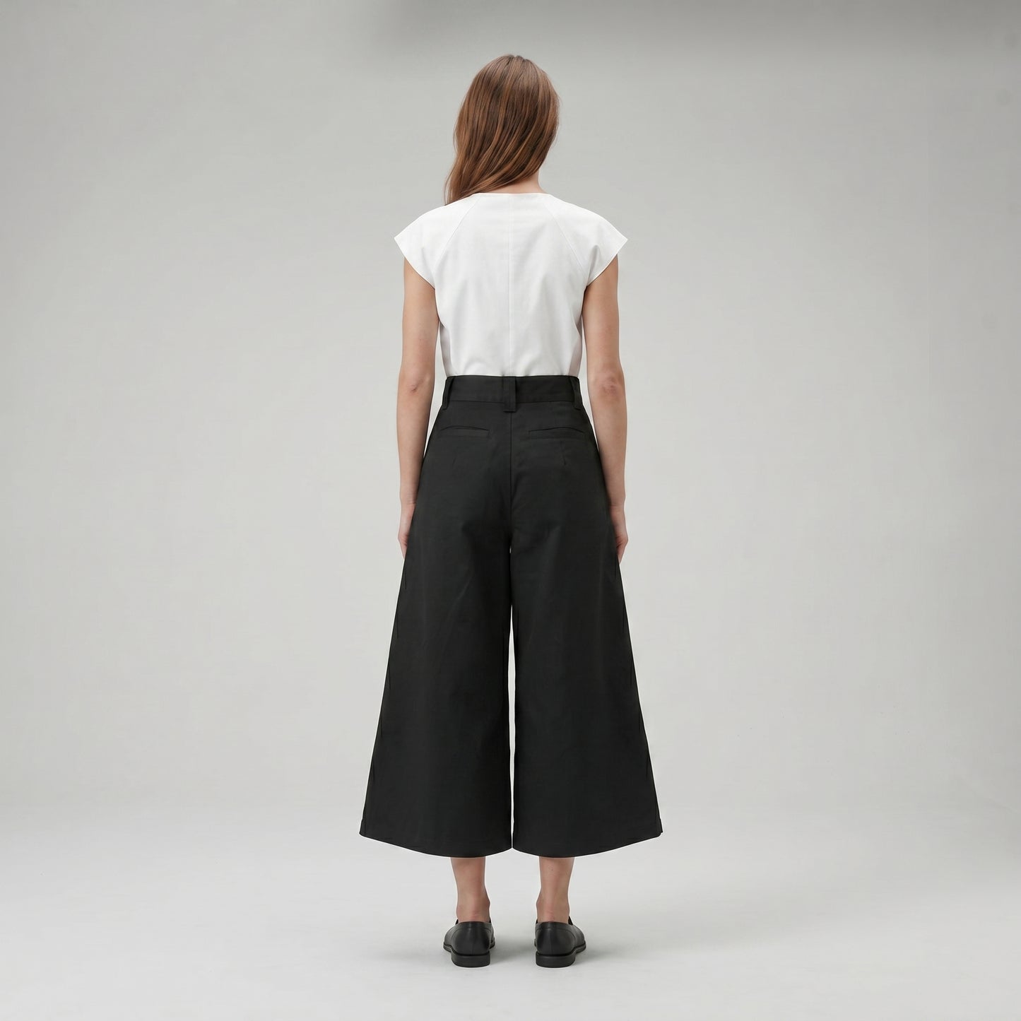 Structured High-Waisted Wide Trousers