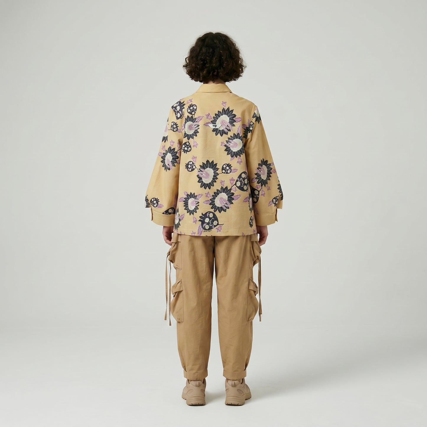 Floral Print Structured Shirt Jacket