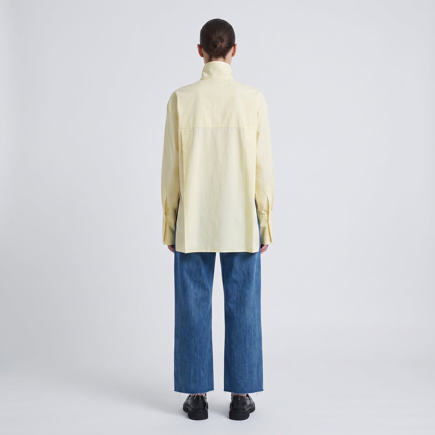 Pastel Mock Neck Long-Sleeve Top