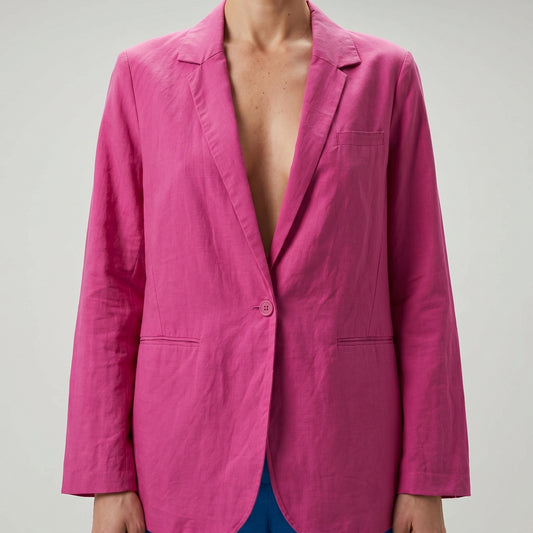 Vibrant Pink Tailored Blazer