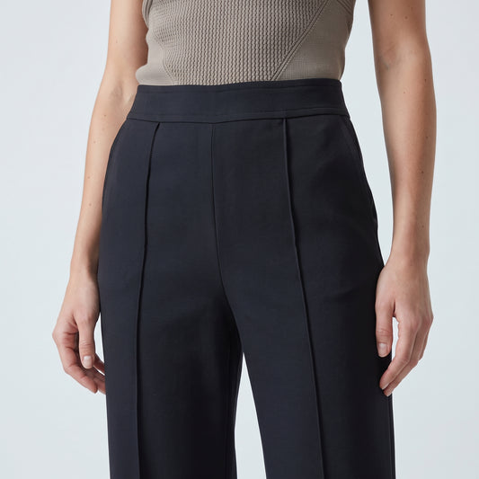 Tailored Black Elasticated Trousers