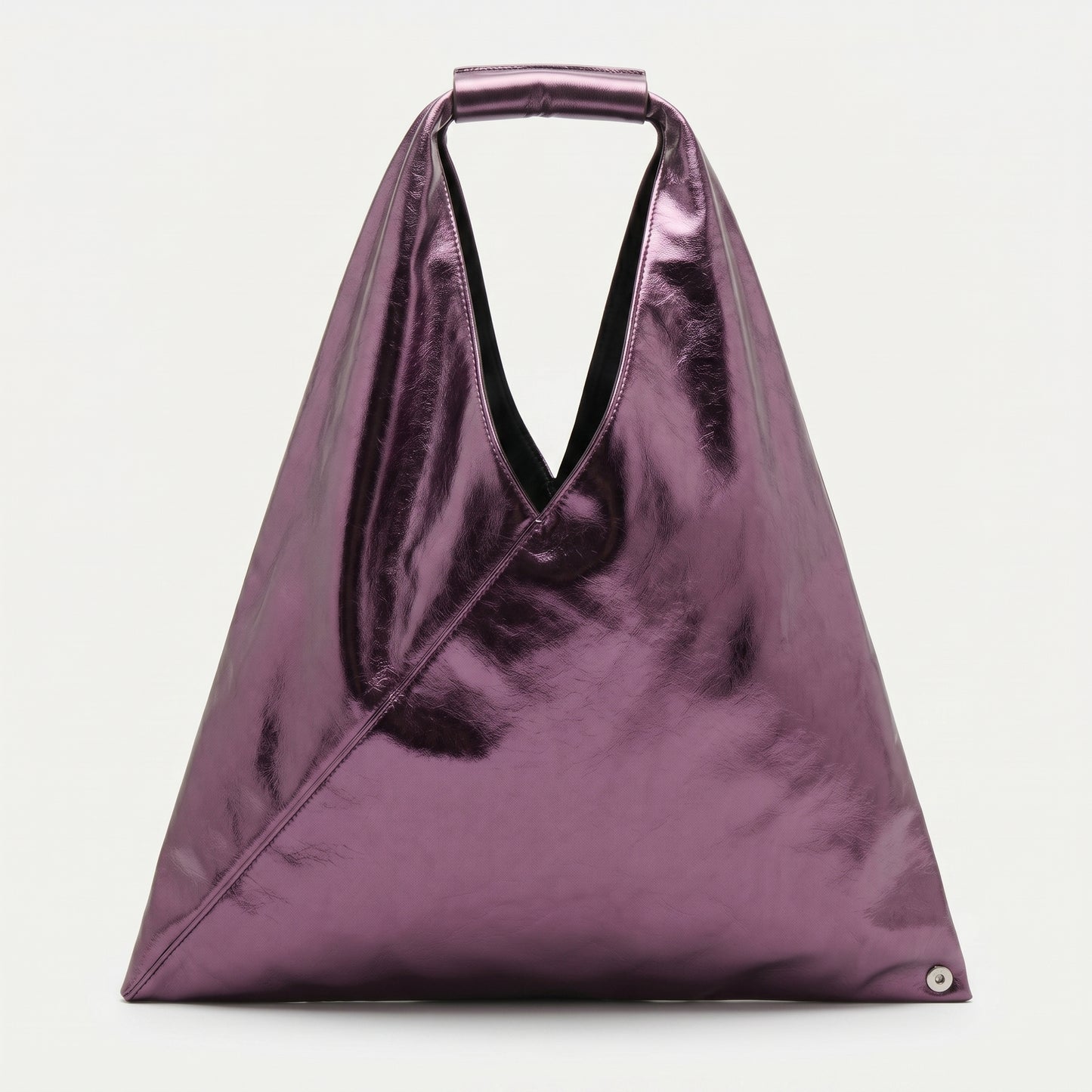 Metallic Purple Origami Tote Bag