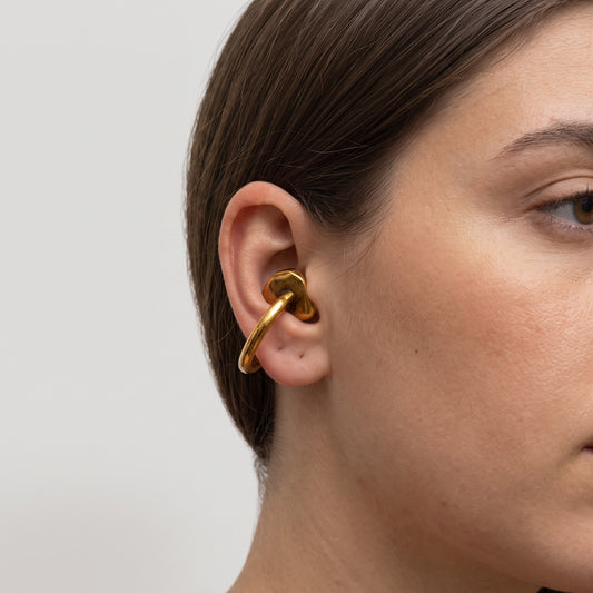 Sculptural Gold Ear Cuff