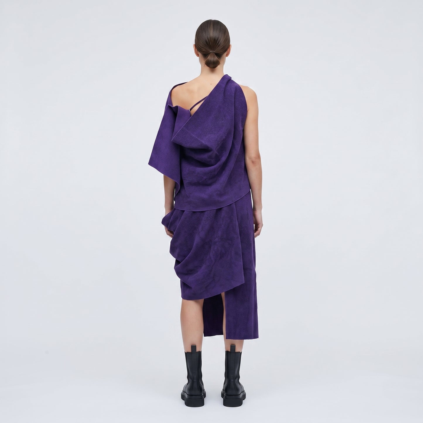 Architectural Asymmetrical Purple Top