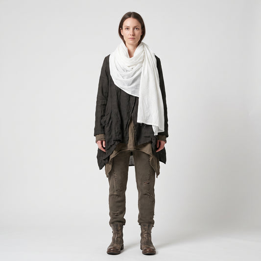 Textured Linen Square Scarf