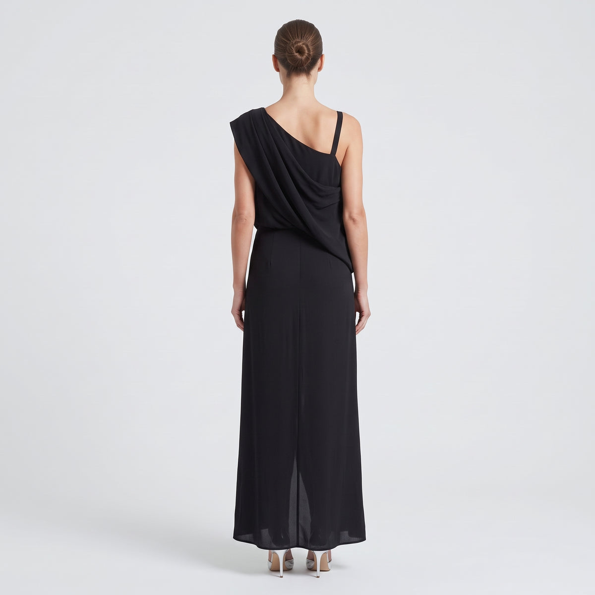 Asymmetric Ruffled One-Shoulder Dress