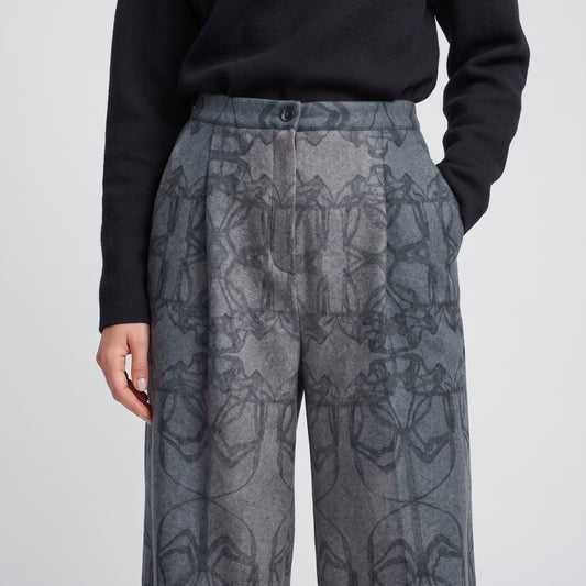Graphic Print Tailored Trousers