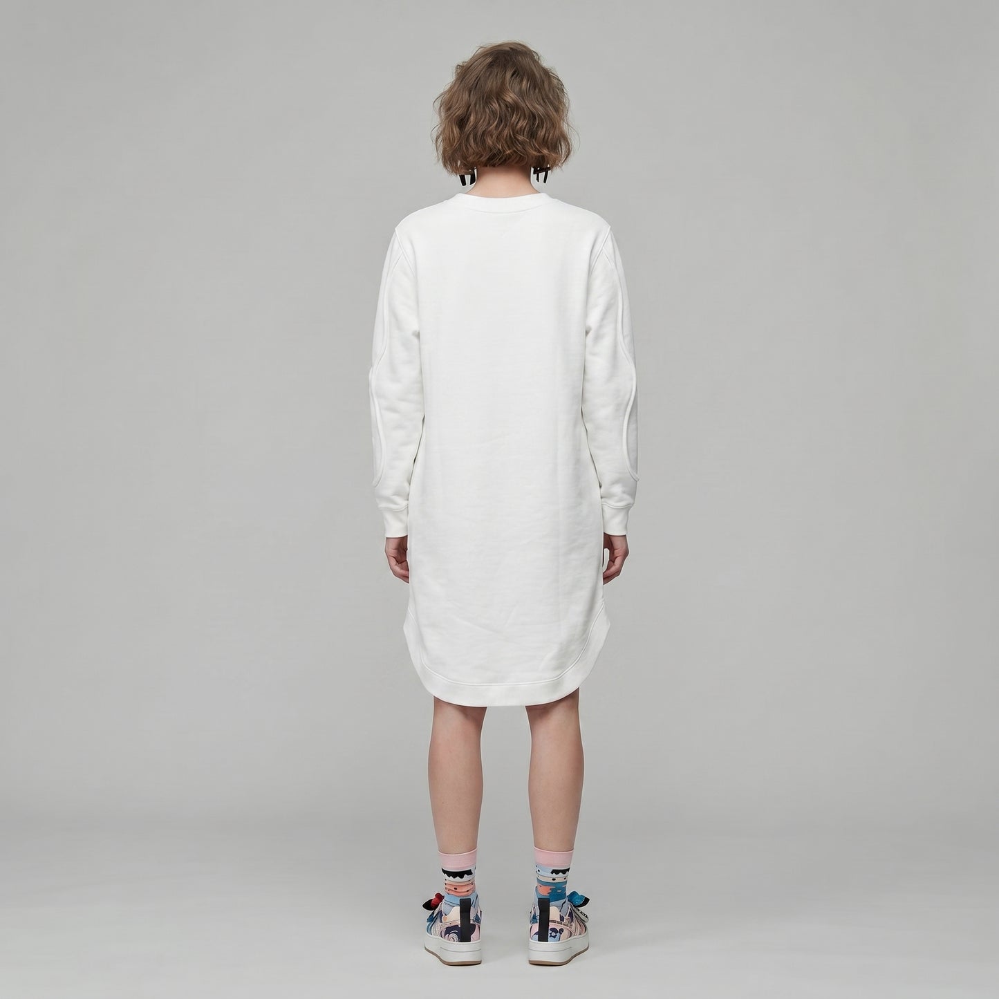 Longline Cotton Sweatshirt Dress