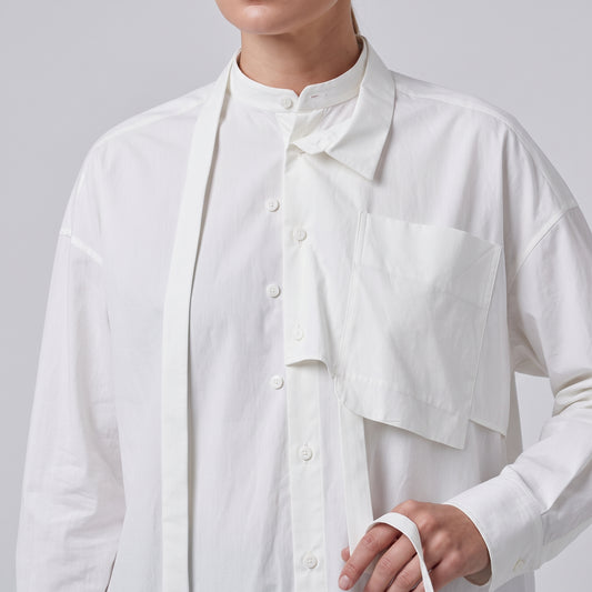 Architectural Asymmetric Cotton Shirt