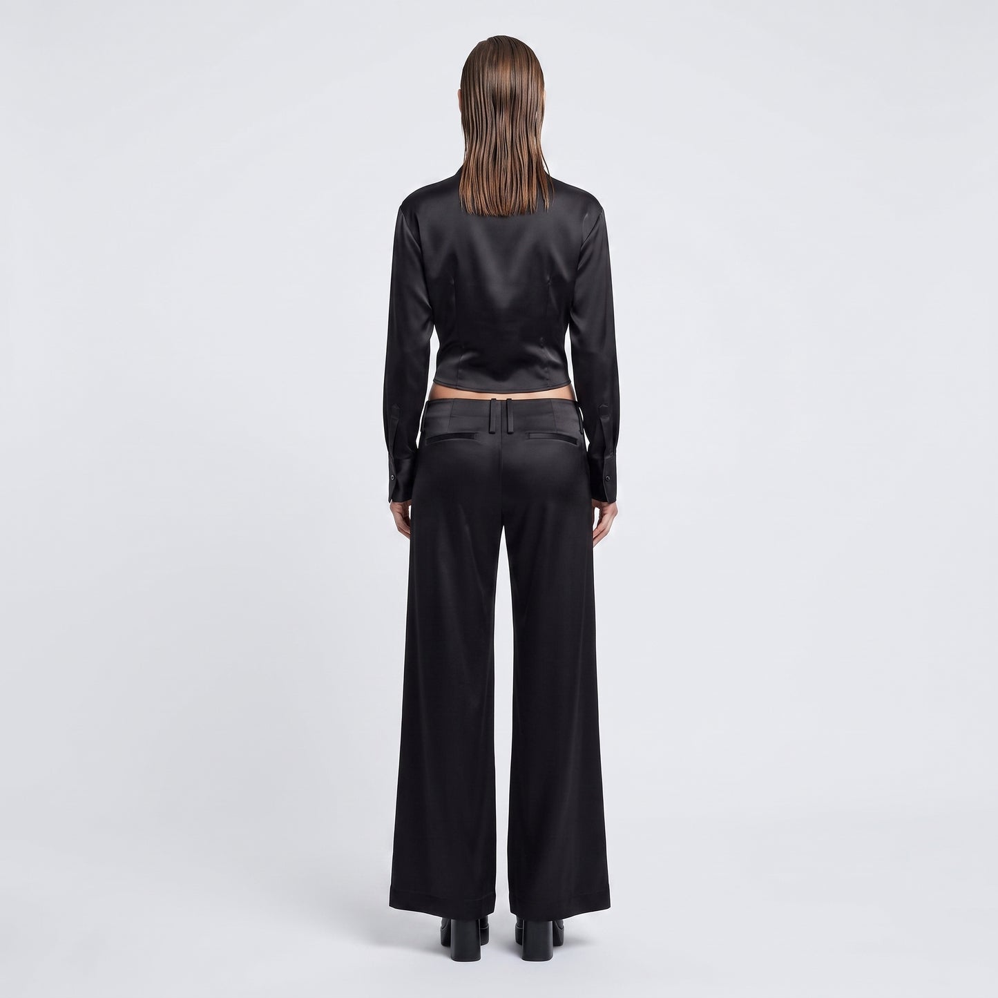Sleek Tailored Wide-Leg Trousers