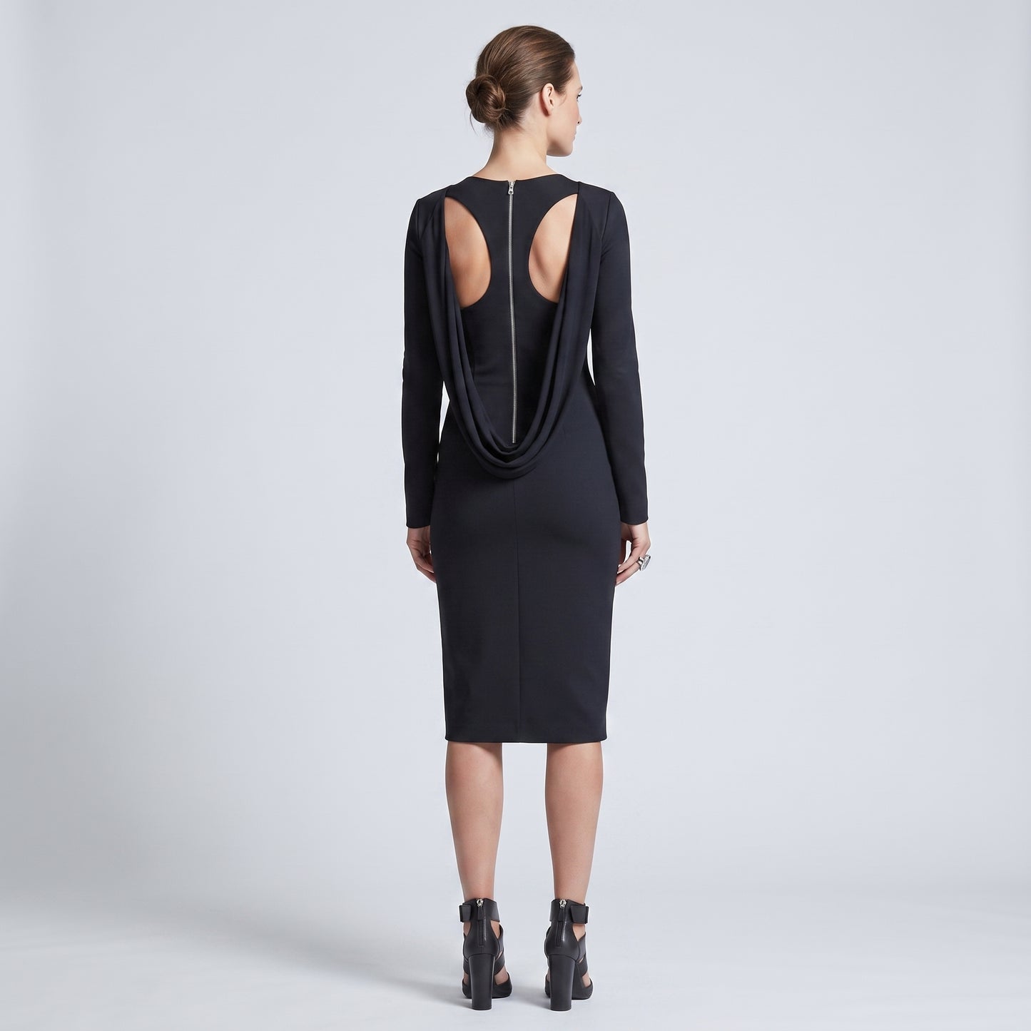 Classic Black Long-Sleeve Dress