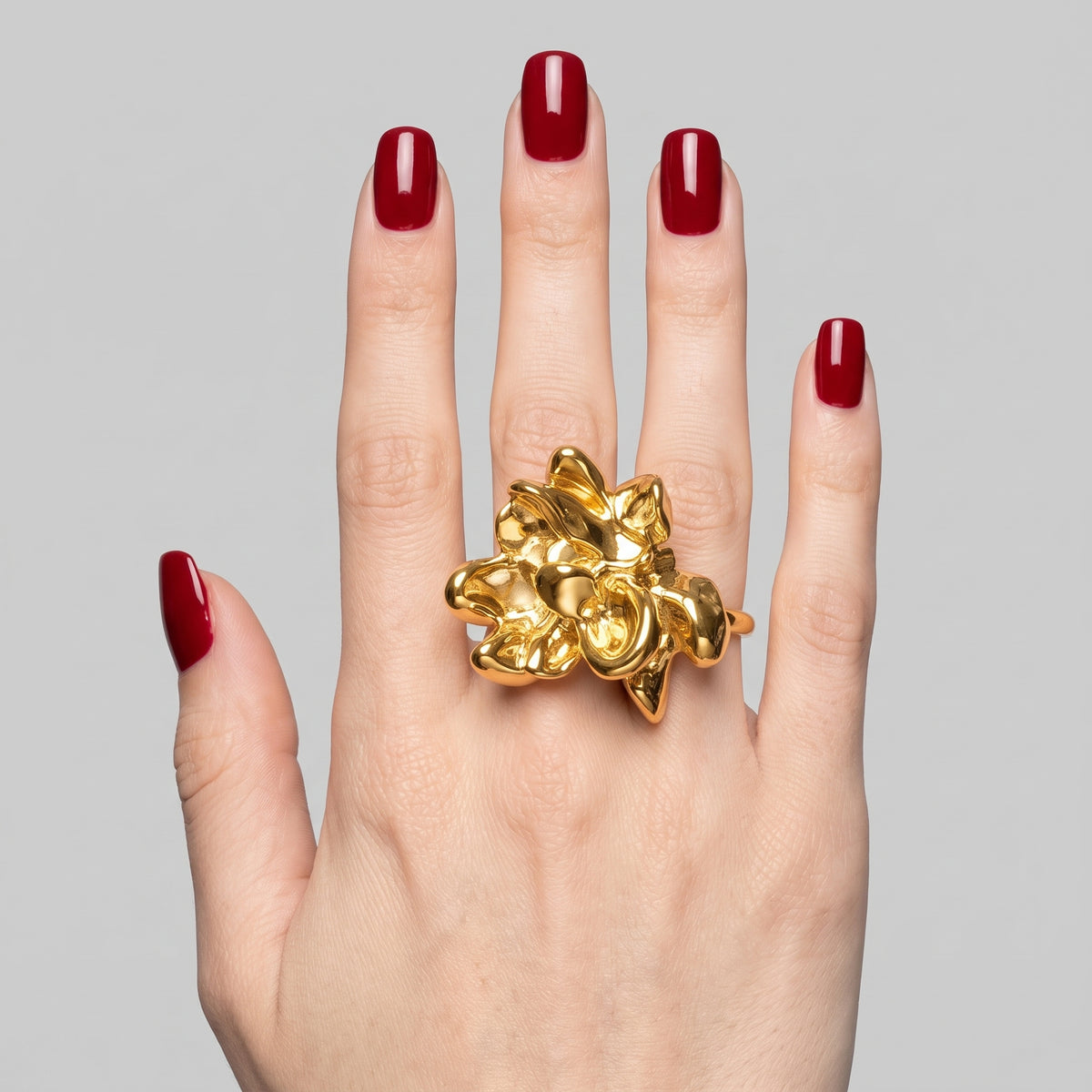 Sculptural Gold Statement Ring