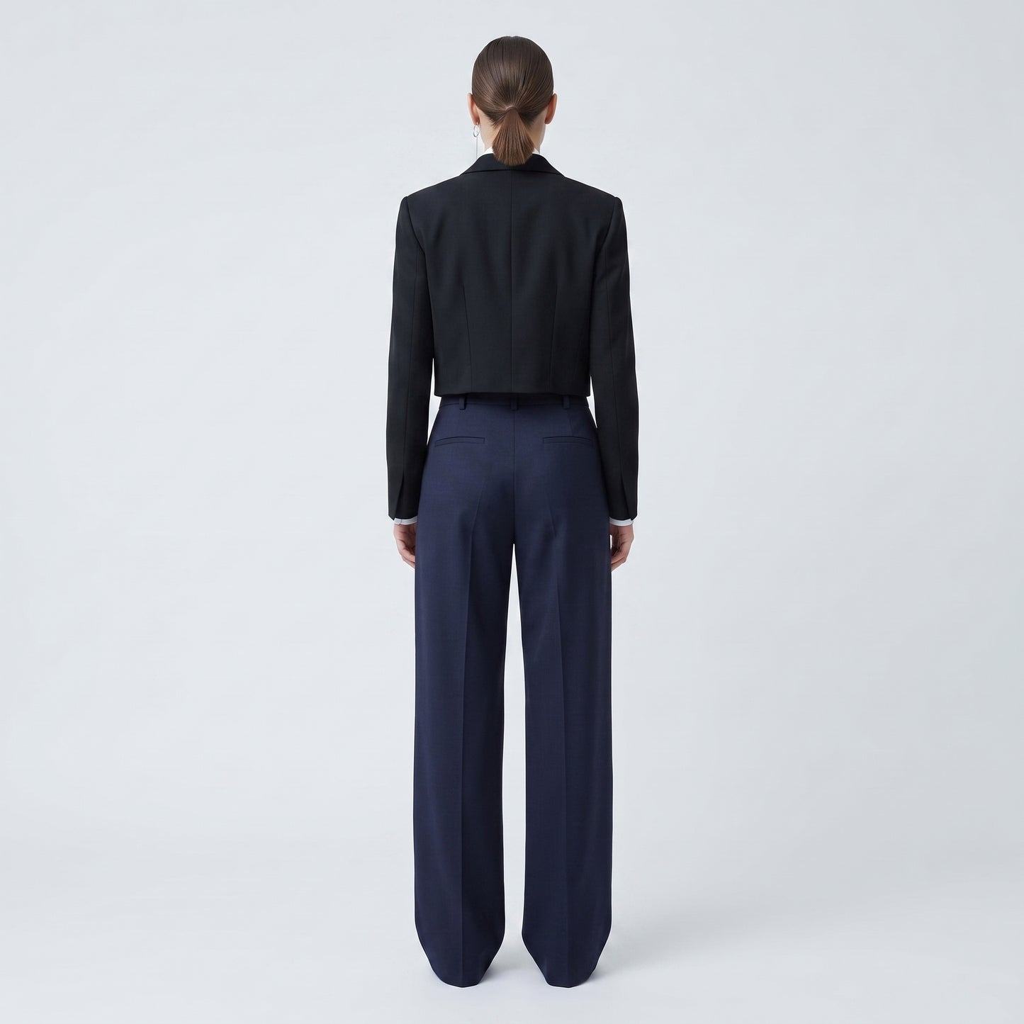 Tailored High-Waisted Wool Trousers