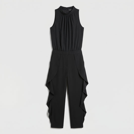 Sleeveless Ruffle Detail Jumpsuit
