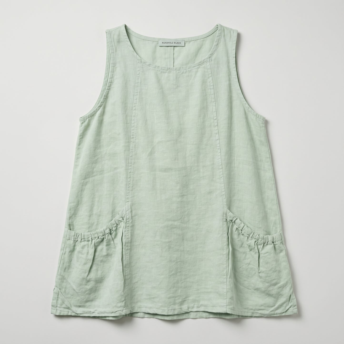Sage Green Linen Tunic Top
