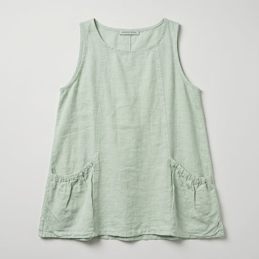 Sage Green Linen Tunic Top